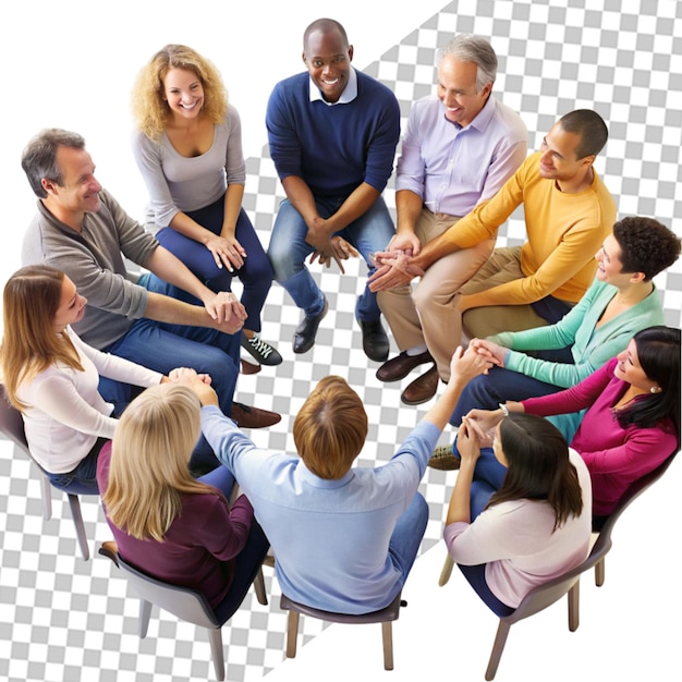 Group of people celebrating with hands in a restaurant