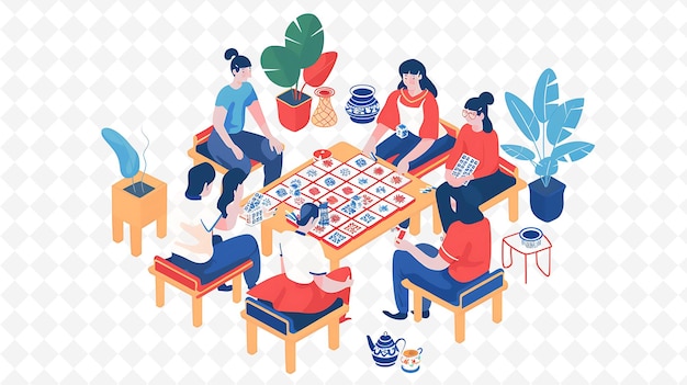 a group of people playing a game of board games