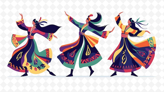 PSD a group of people with colorful costumes and the words quot dancing quot on the bottom