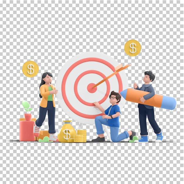 a group of people with a target and a target with a target on it