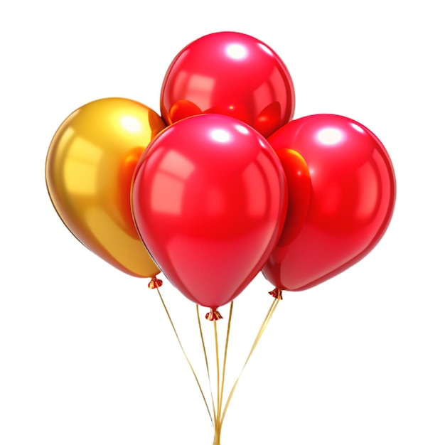 a group of red balloons with a yellow one that saysthe red oneon it