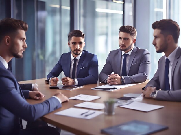 Group of three modern business persons image