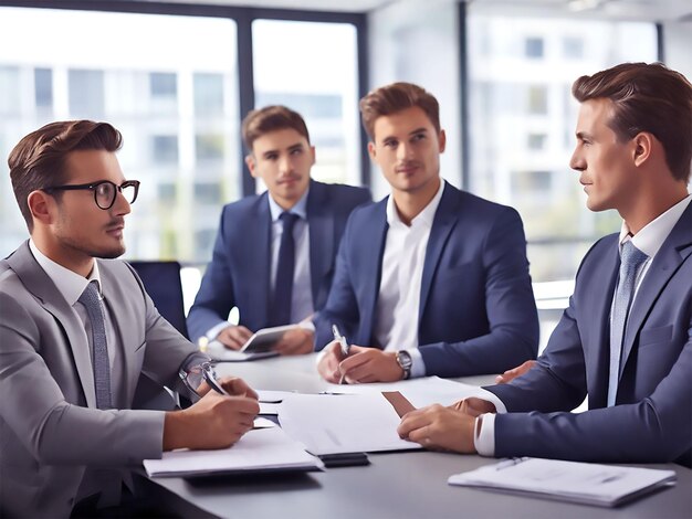 Group of three modern business persons image