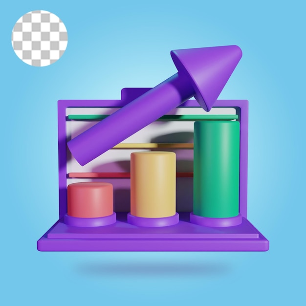 Growth Chart 3D Icon