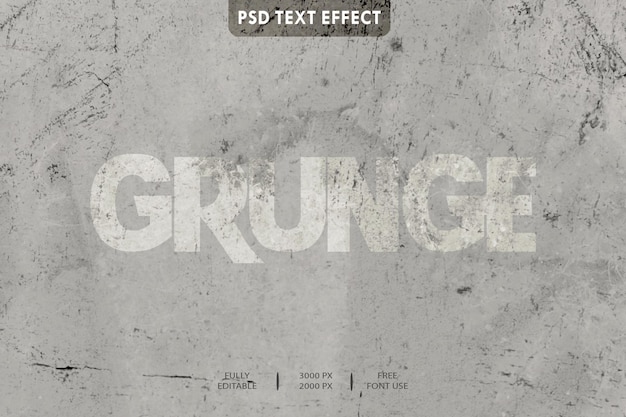 Grunge 3d text effect style