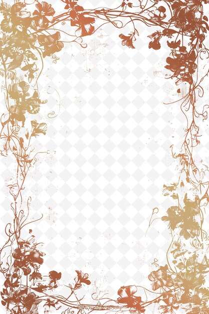 PSD a grunge background with a floral pattern and the word quot on it