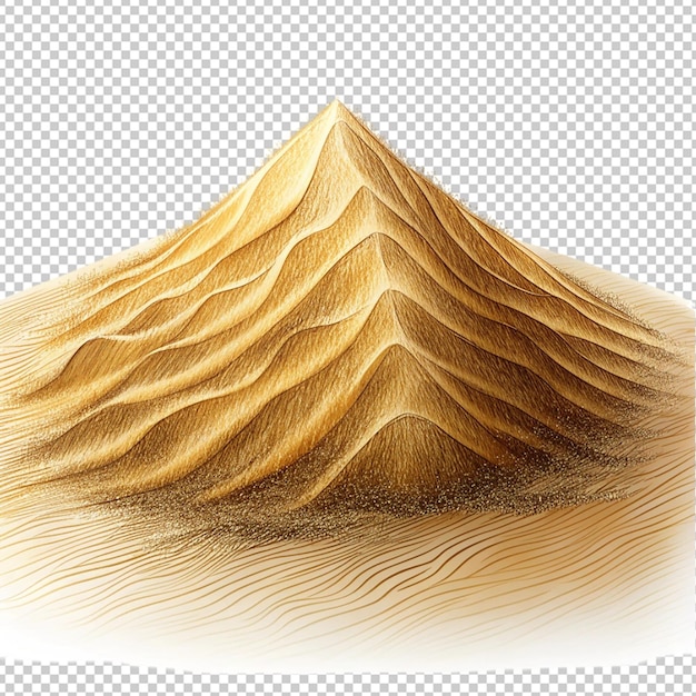 grunge scribble hatching desert sand on transparent background