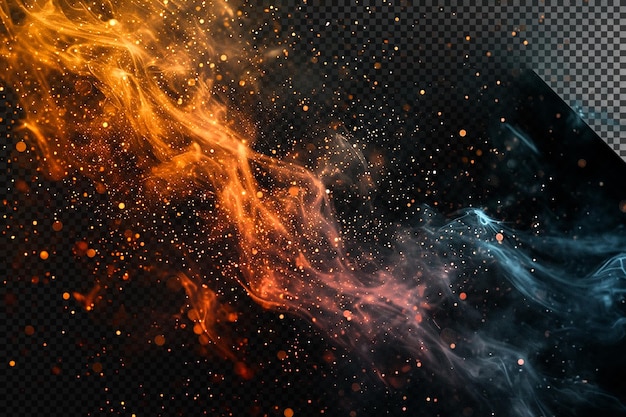 Grunge Smoke and dust particles on a transparent background