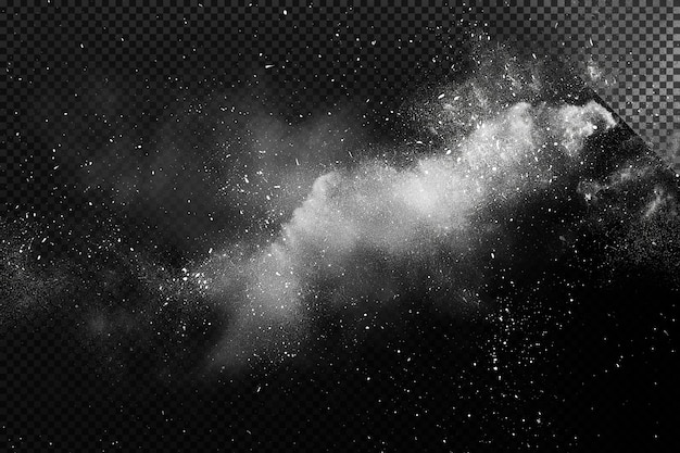 PSD grunge smoke and dust particles on a transparent background