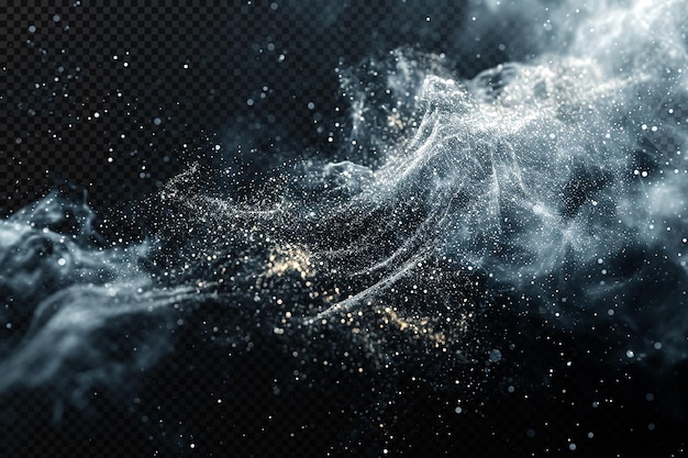 PSD grunge smoke and dust particles on a transparent background