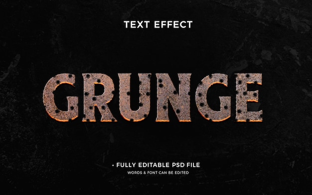 Grunge text effect design