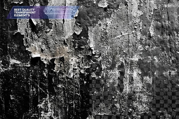 PSD grunge texture background vector distress texture on transparent background