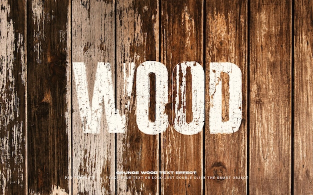 Grunge Wood text effect