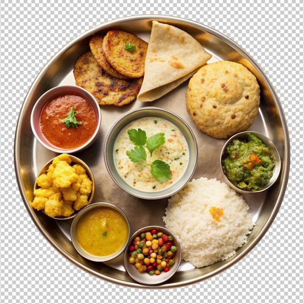 PSD guajarati breakfast isolated on transparent background