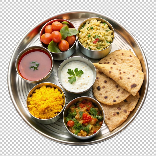 PSD guajarati breakfast isolated on transparent background