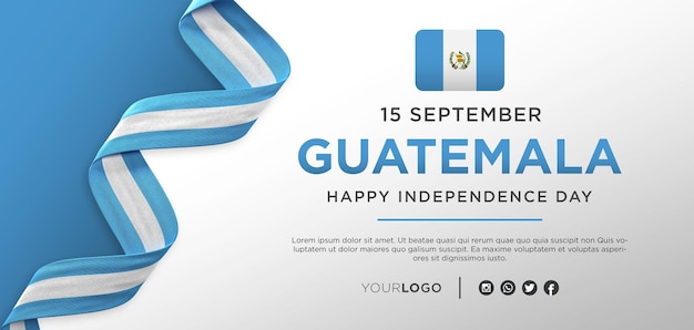 Guatemala National Independence Day Celebration Banner, National Anniversary