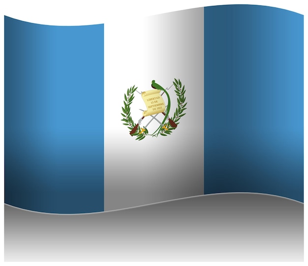 Guatemala wave flag 3D