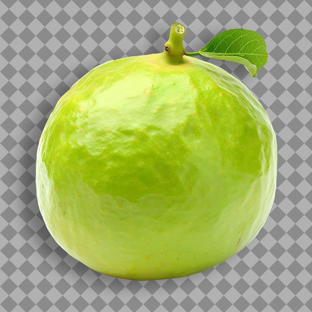 Guava Fruit With Round or Oval Shape and Light Green or Yell Isolated Fruit on Clean Background