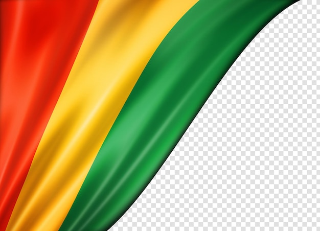 Guinean flag isolated on white banner