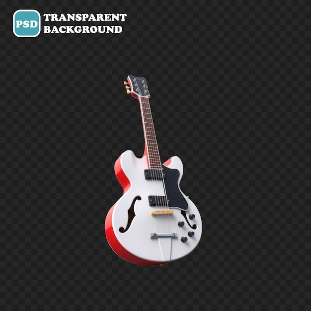 guitar icon isolated 3d render illustration