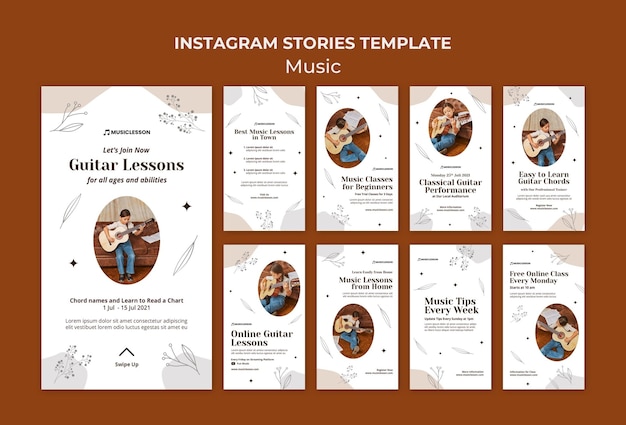 Guitar lessons instagram stories