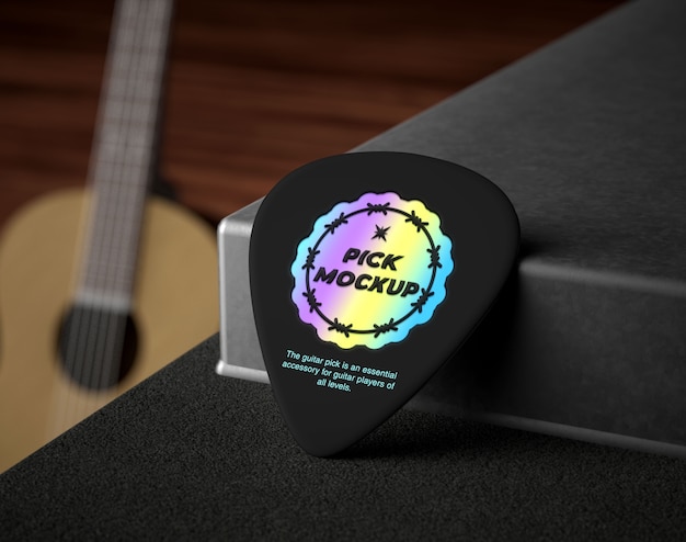 Guitar pick  logo effect mockup