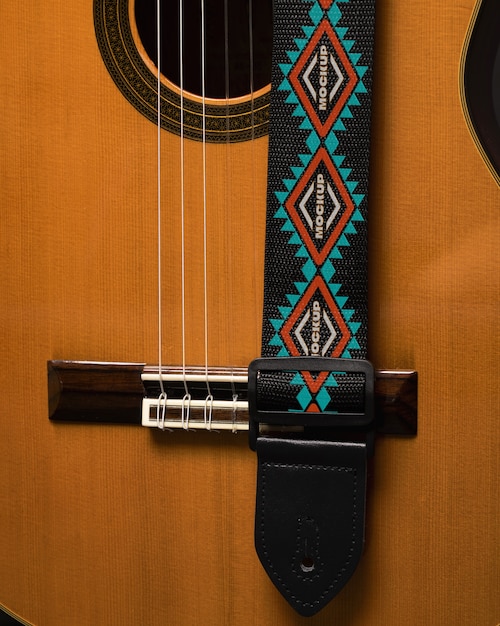 Guitar strap mockup design