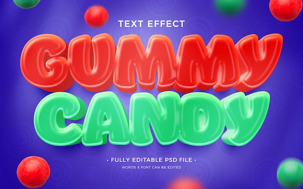 Gummy  text effect