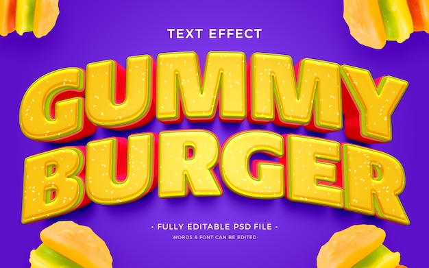 Gummy  text effect