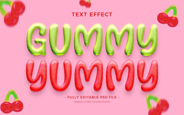 Gummy  text effect