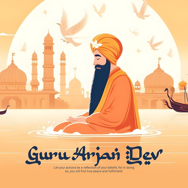 PSD guru arjan dev social media post template banner