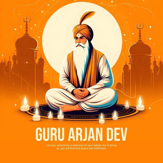 PSD guru arjan dev social media post template banner