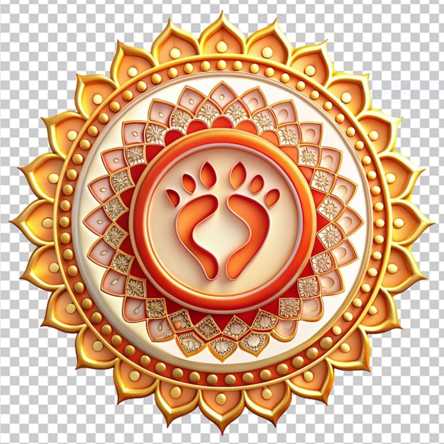 guru paduka on transparent background