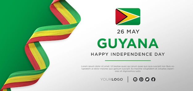 Guyana National Independence Day Celebration Banner, National Anniversary