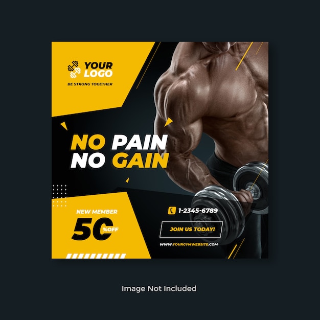 Gym banner template