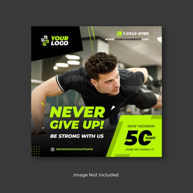 Gym banner template