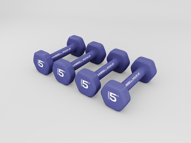 Gym dumbbell mockup