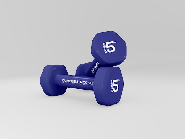 Gym dumbbell mockup