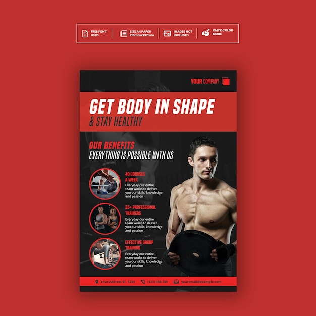 Gym and Fitness Flyer Template