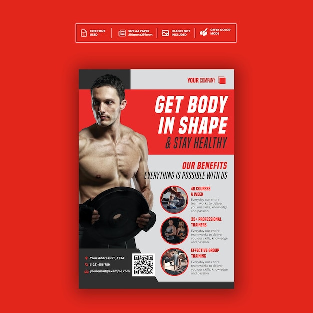 Gym and Fitness Flyer Template