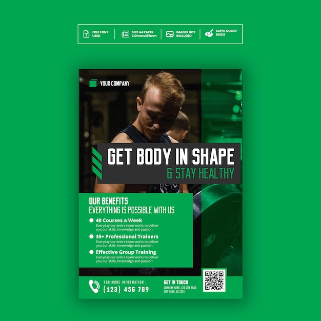 Gym and Fitness Flyer Template