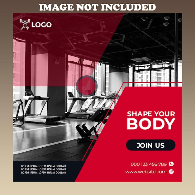 Gym and Fitness social media banner template