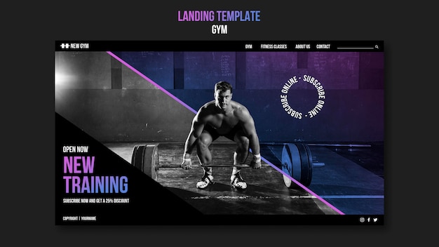 Gym landing page template