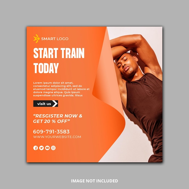 Gym Social Media Post Template