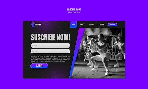 PSD gym  template design