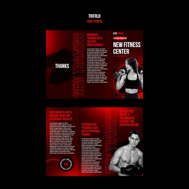 PSD gym template design