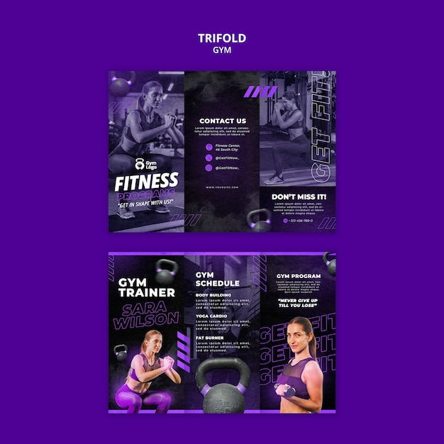 PSD gym template design