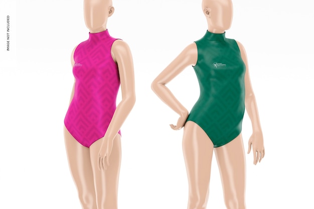 Gymnastics Leotards Mockup Side View