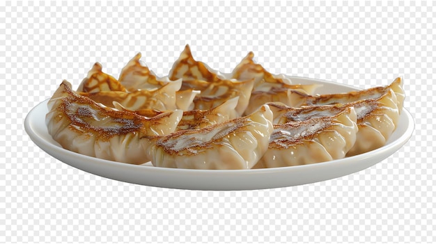 PSD gyoza asian concept background isolated on transparent background