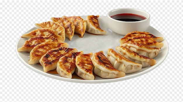 Gyoza asian concept background isolated on transparent background